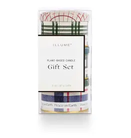 Illume Balsam & Cedar Noble Holiday Tin Trio Gift Set