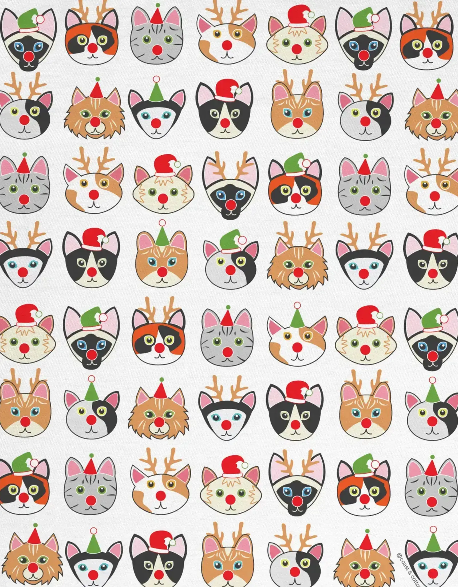 Merry Catmas! Organic Cotton Tea Towel - Holiday