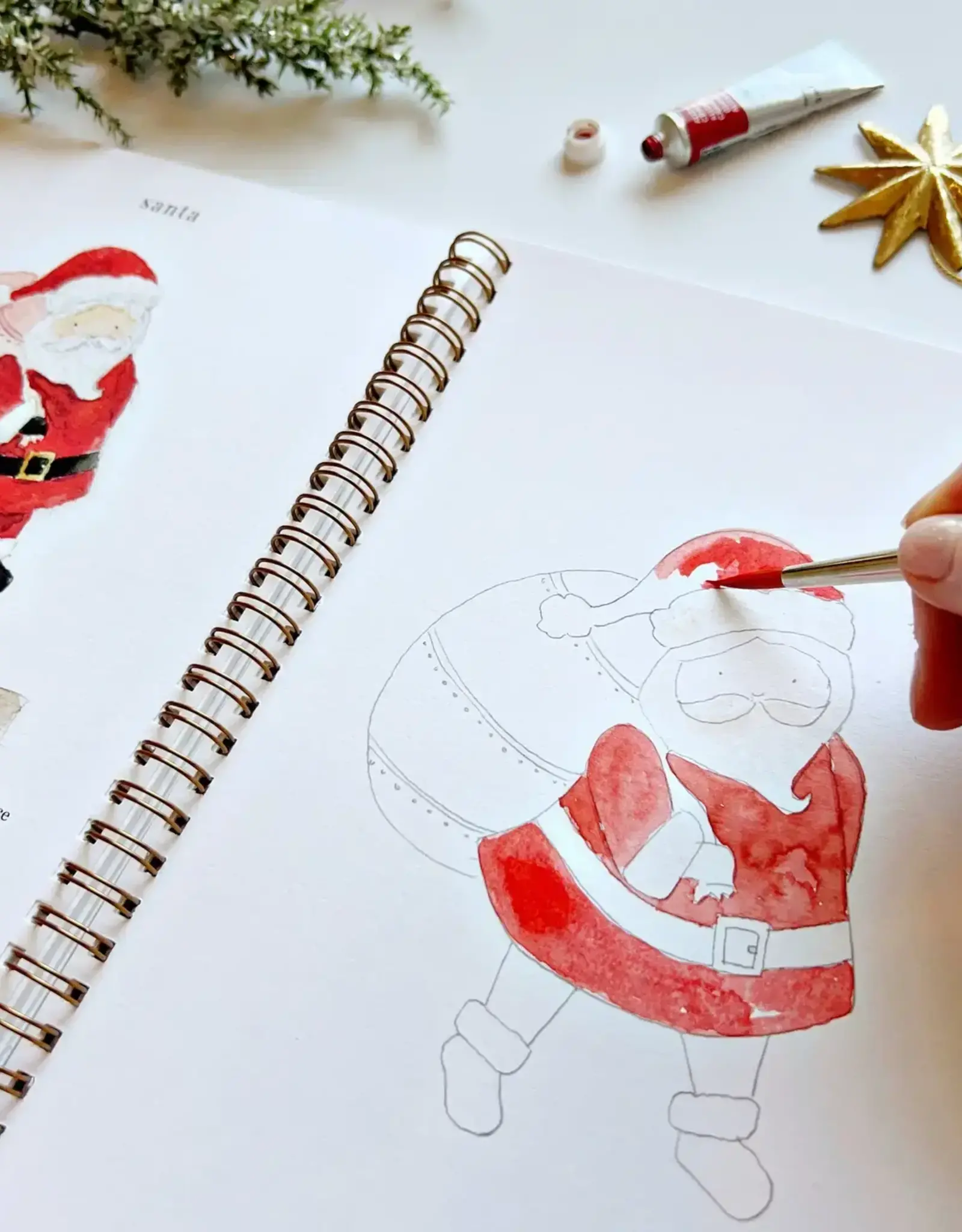 emily lex studio Christmas watercolor workbook