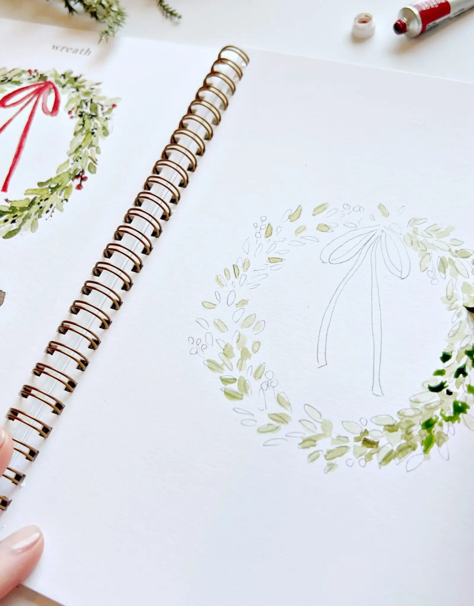 emily lex studio Christmas watercolor workbook