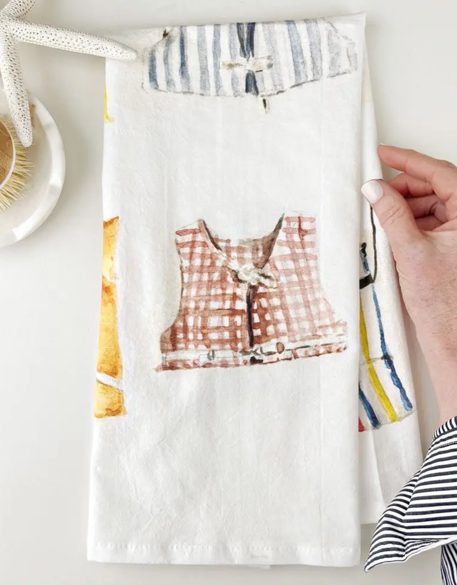 emily lex studio Boat Coats Tea Towel