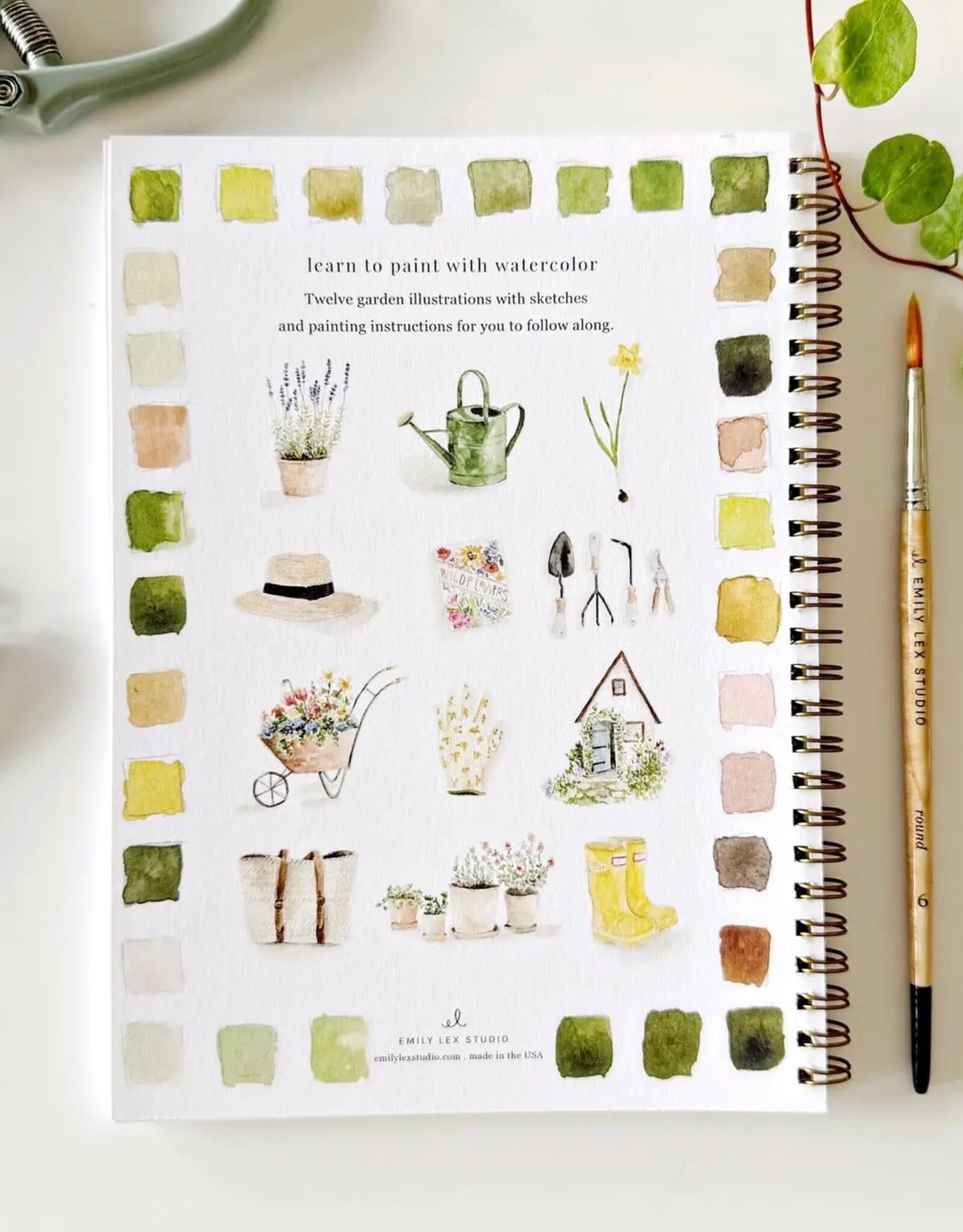 emily lex studio Garden Watercolor Workbook