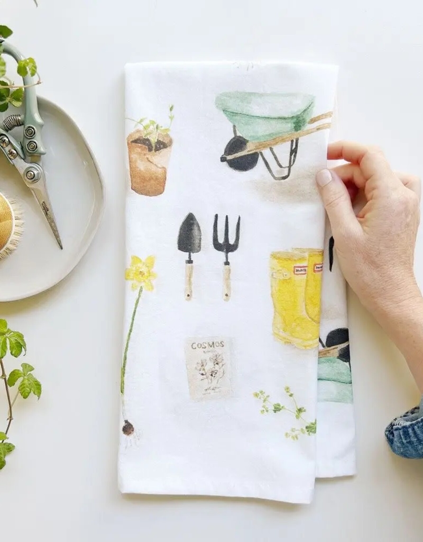 emily lex studio Gardening Tea Towel