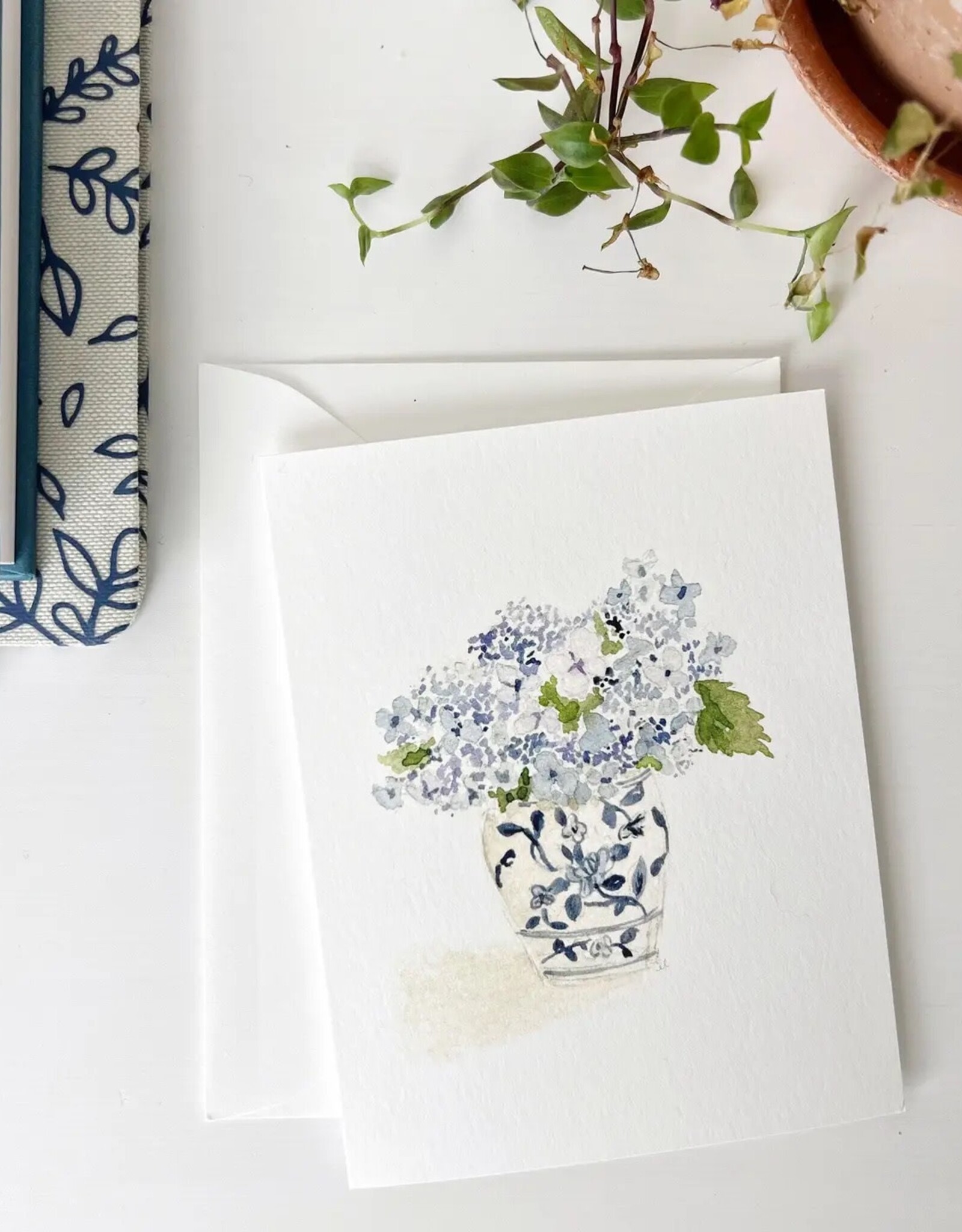 emily lex studio hydrangea bouquet notecards set