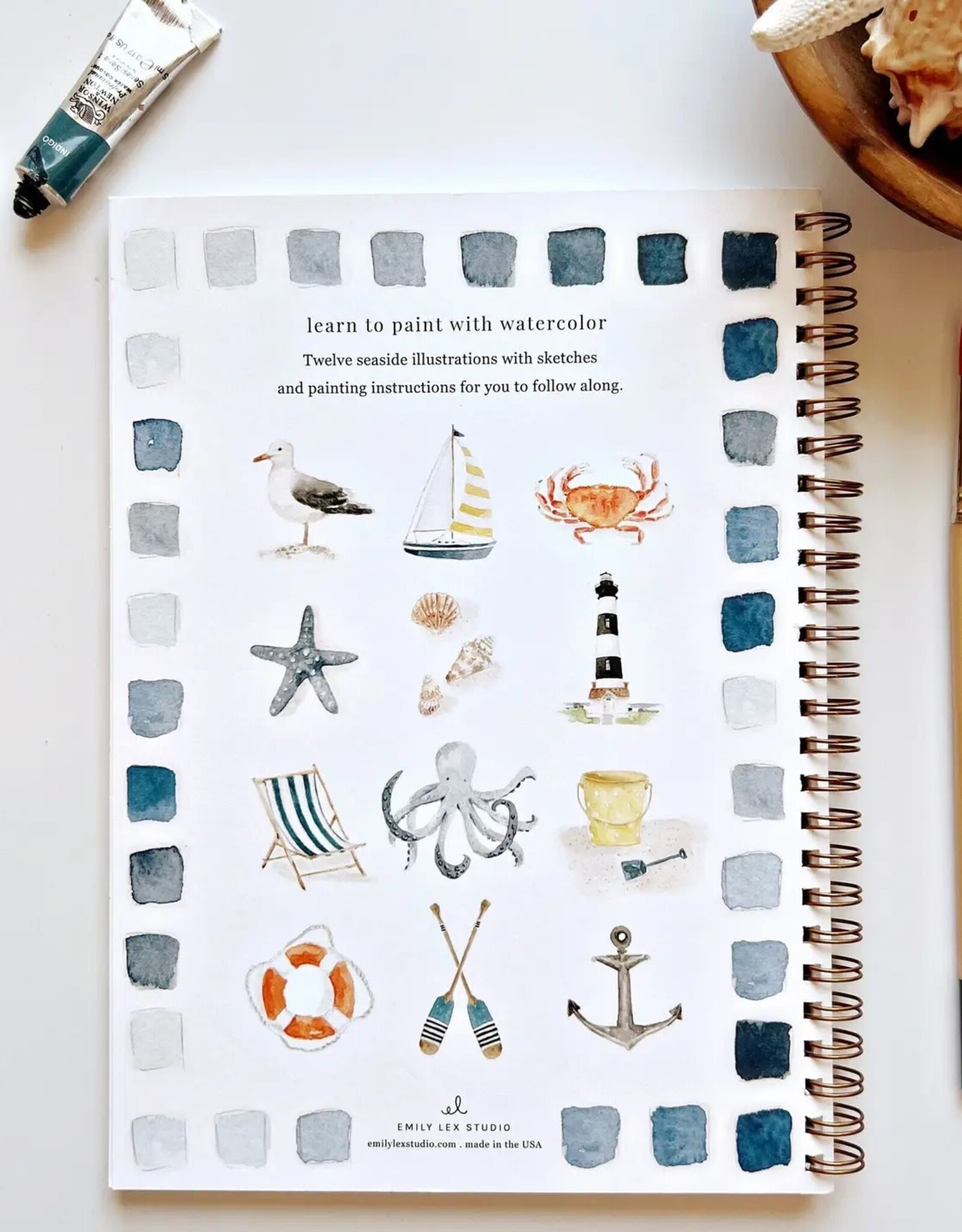emily lex studio Seaside Watercolor Workbook
