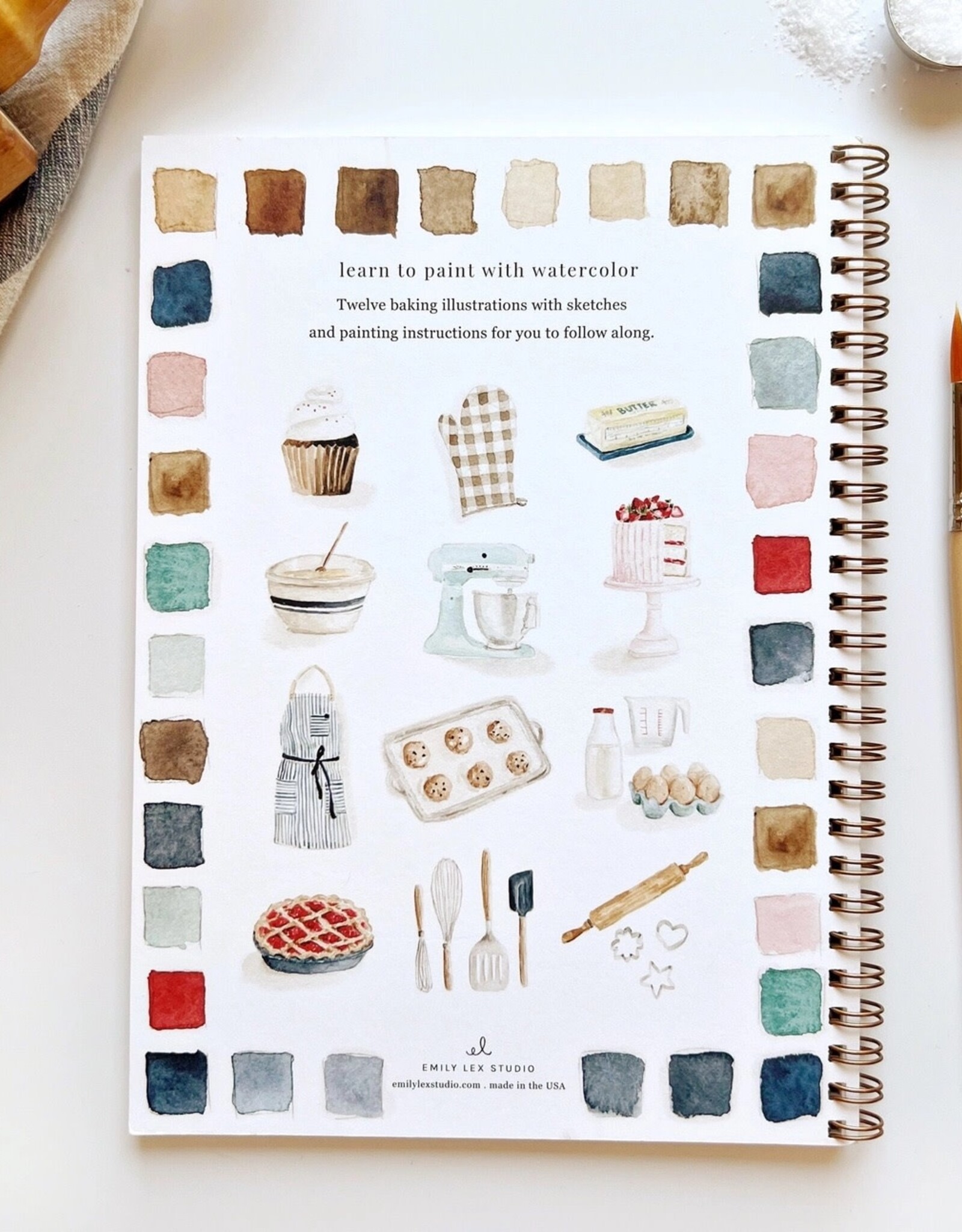 emily lex studio Baking watercolor workbook