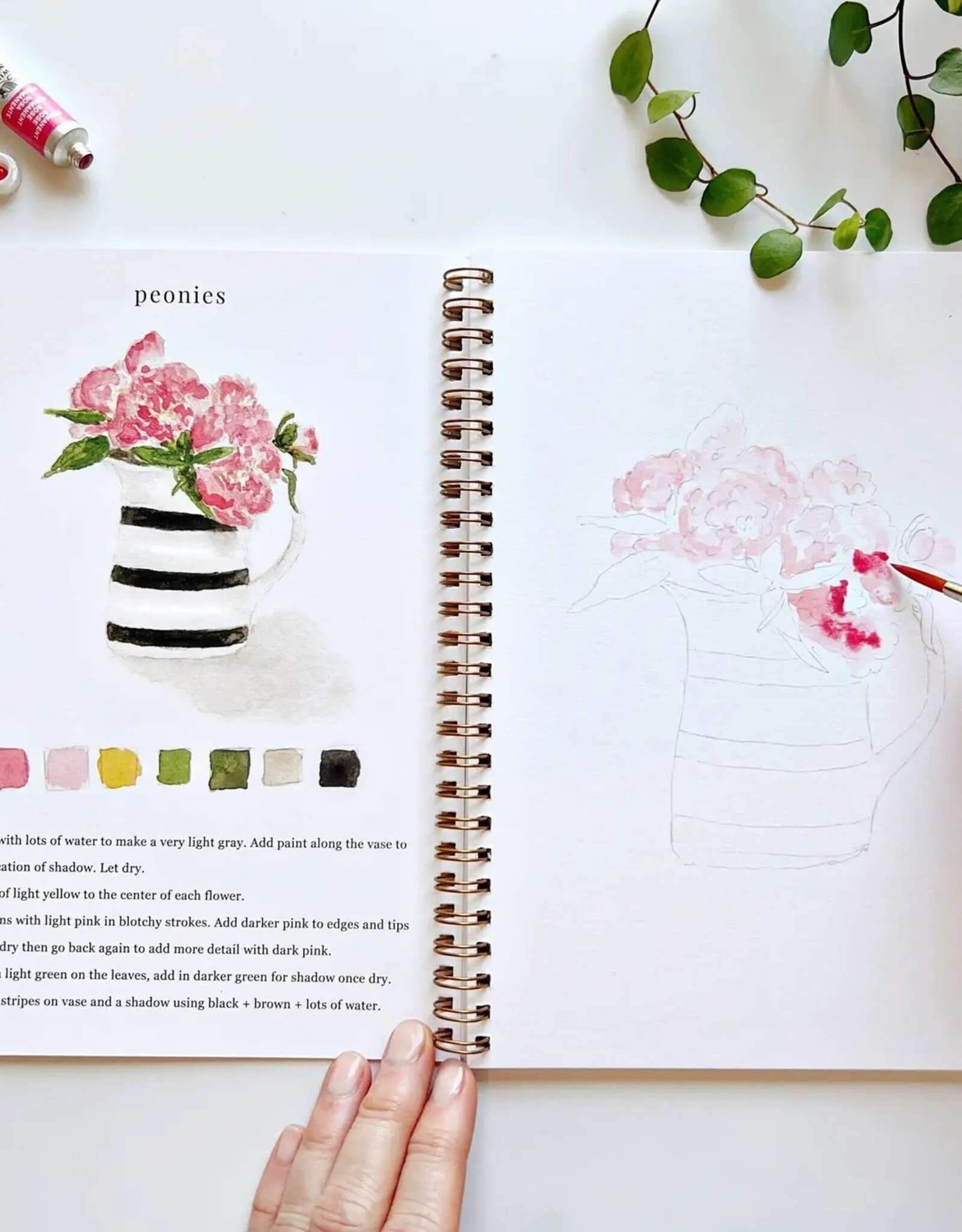 emily lex studio Bouquets watercolor workbook