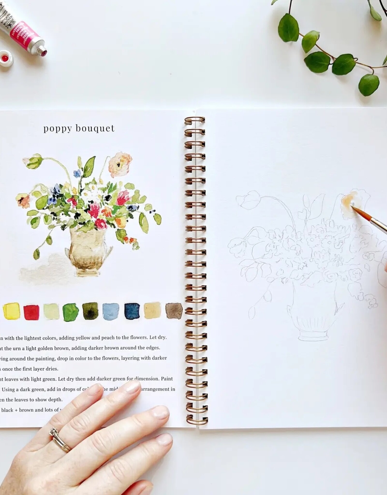 emily lex studio Bouquets watercolor workbook