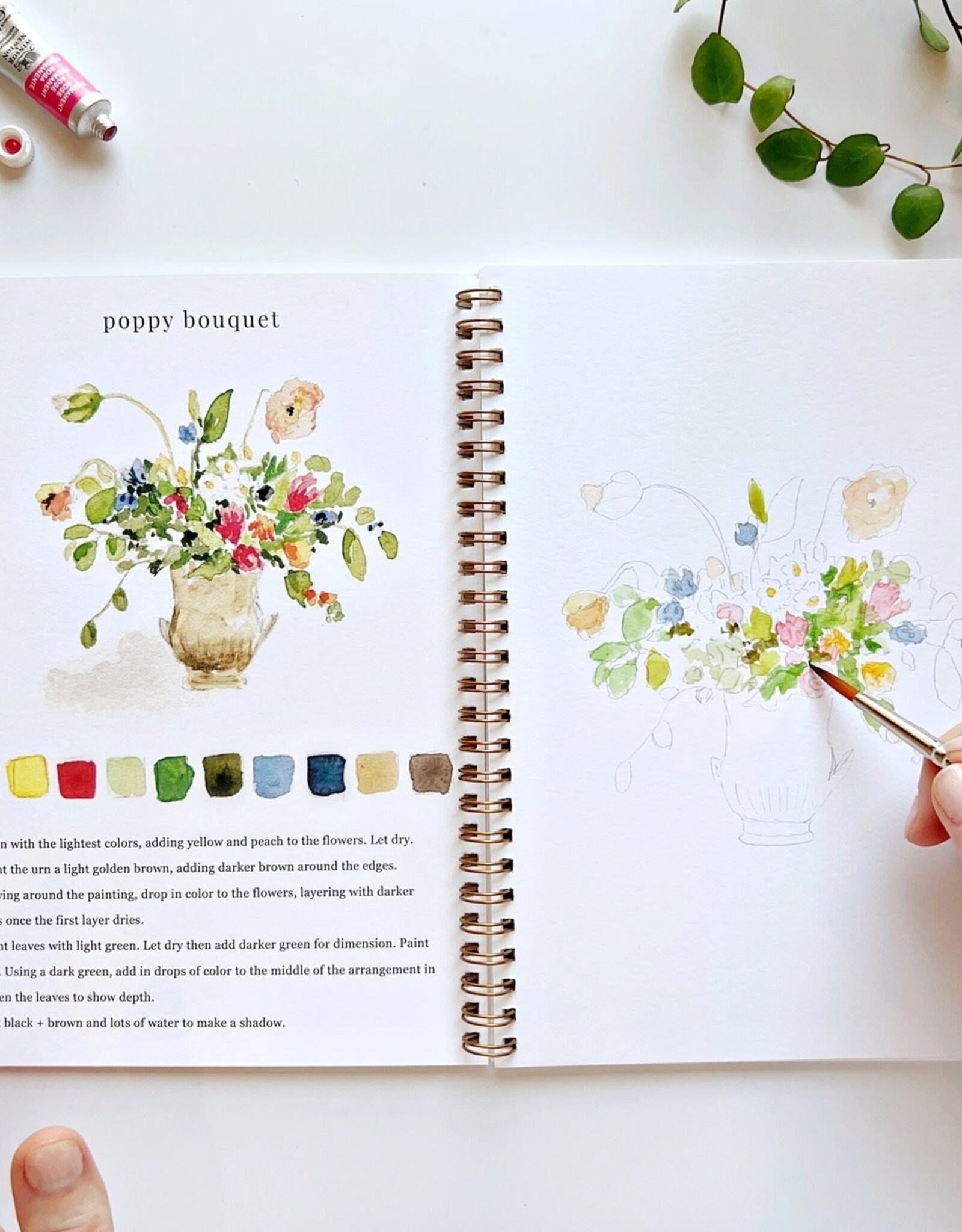 emily lex studio Bouquets watercolor workbook