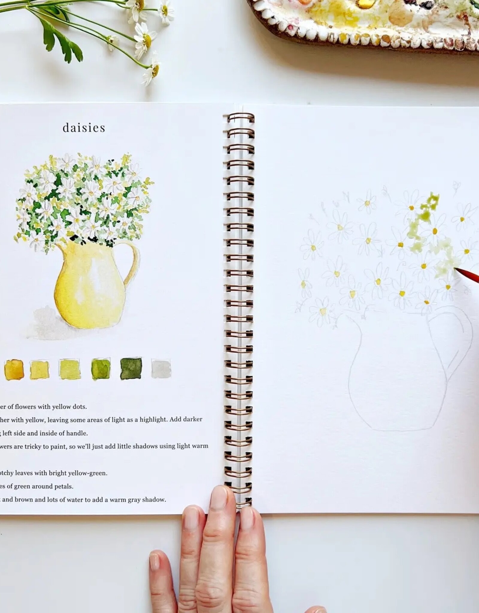 emily lex studio flowers watercolor workbook