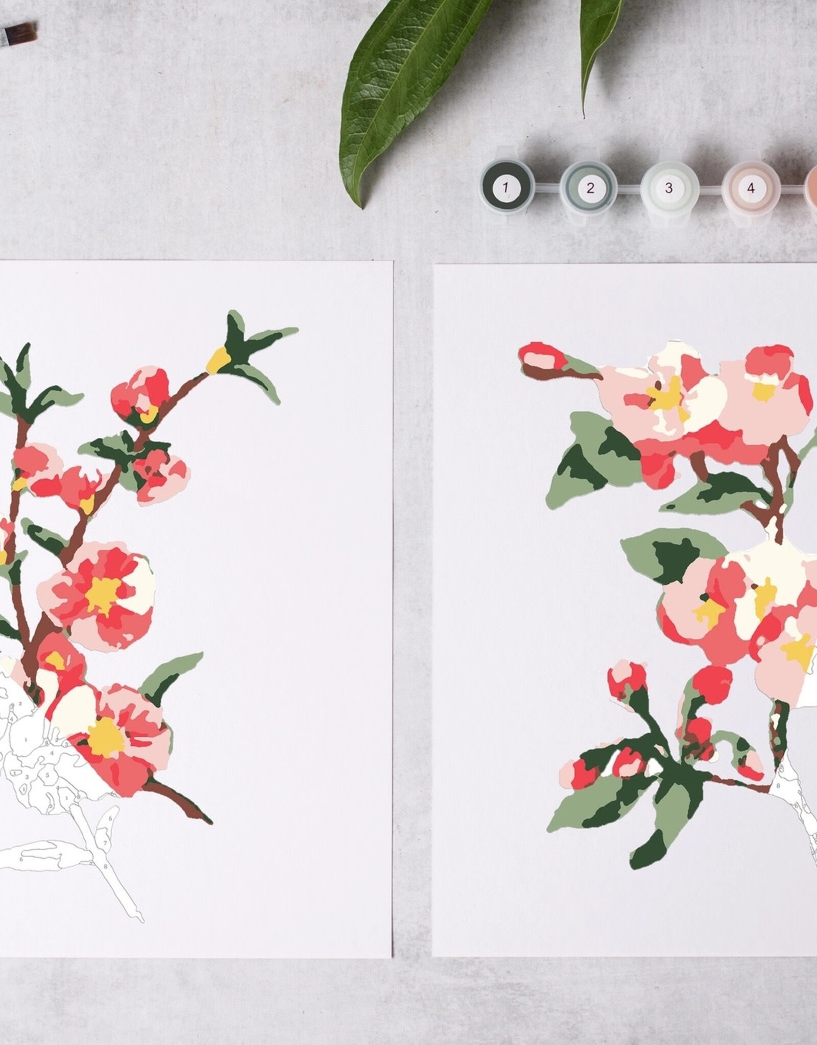 Crate & Paper Cherry Blossoms Paint-By-Numbers Kit