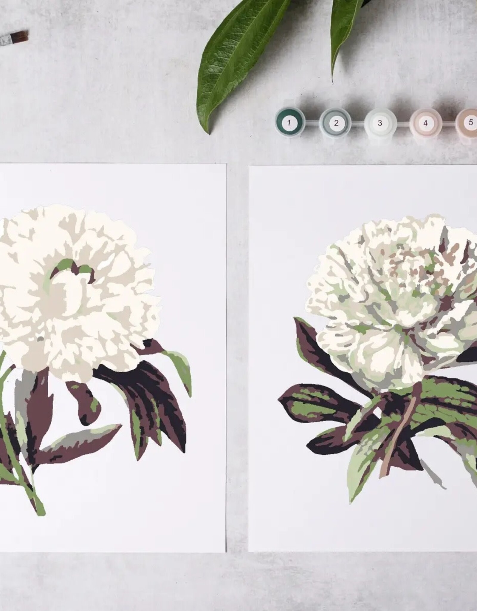 Crate & Paper Peony Blossoms Paint-By-Numbers Kit