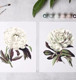 Crate & Paper Peony Blossoms Paint-By-Numbers Kit