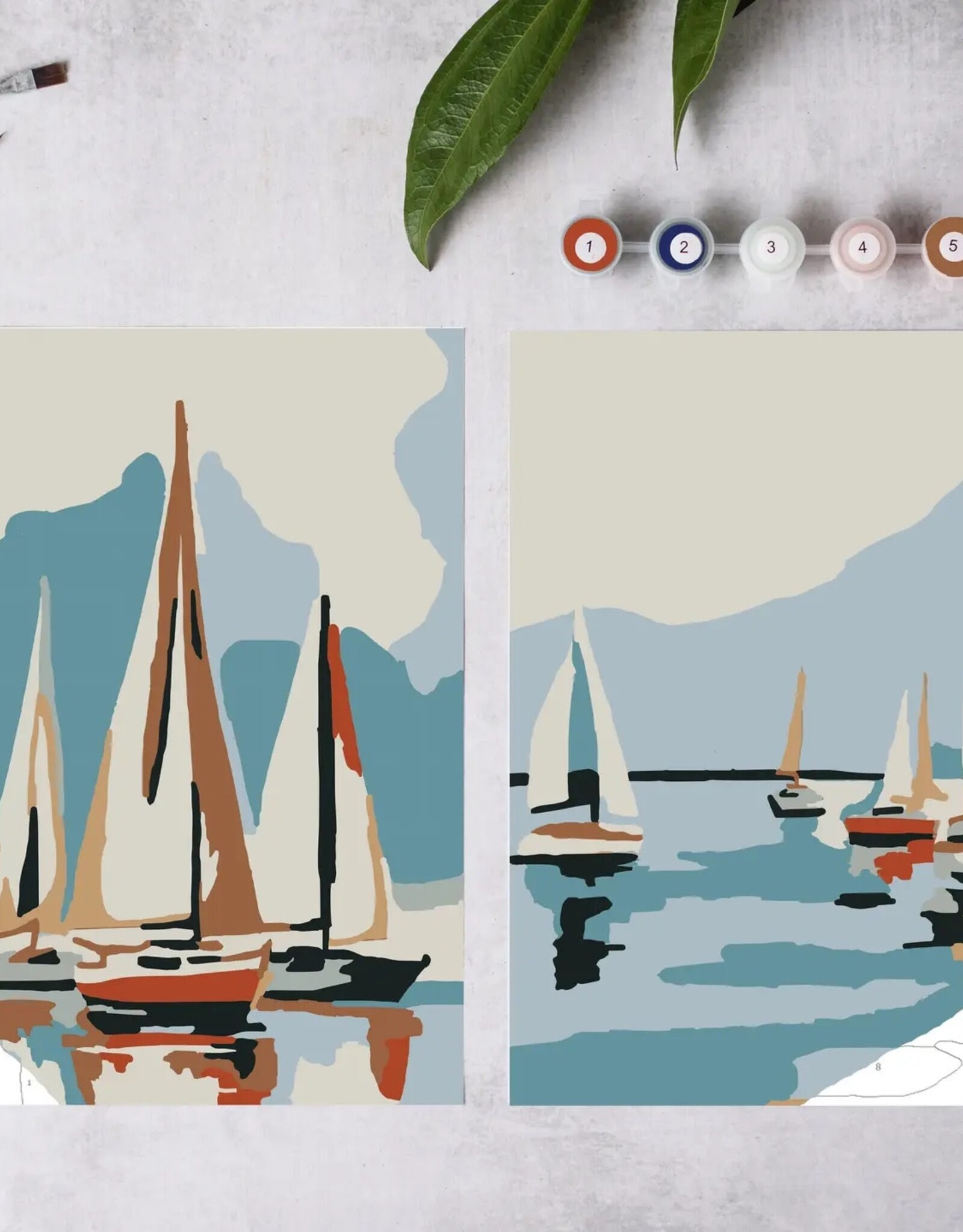 Crate & Paper Sailboats At Sea Paint-By-Numbers Kit