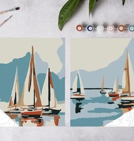 Crate & Paper Sailboats At Sea Paint-By-Numbers Kit