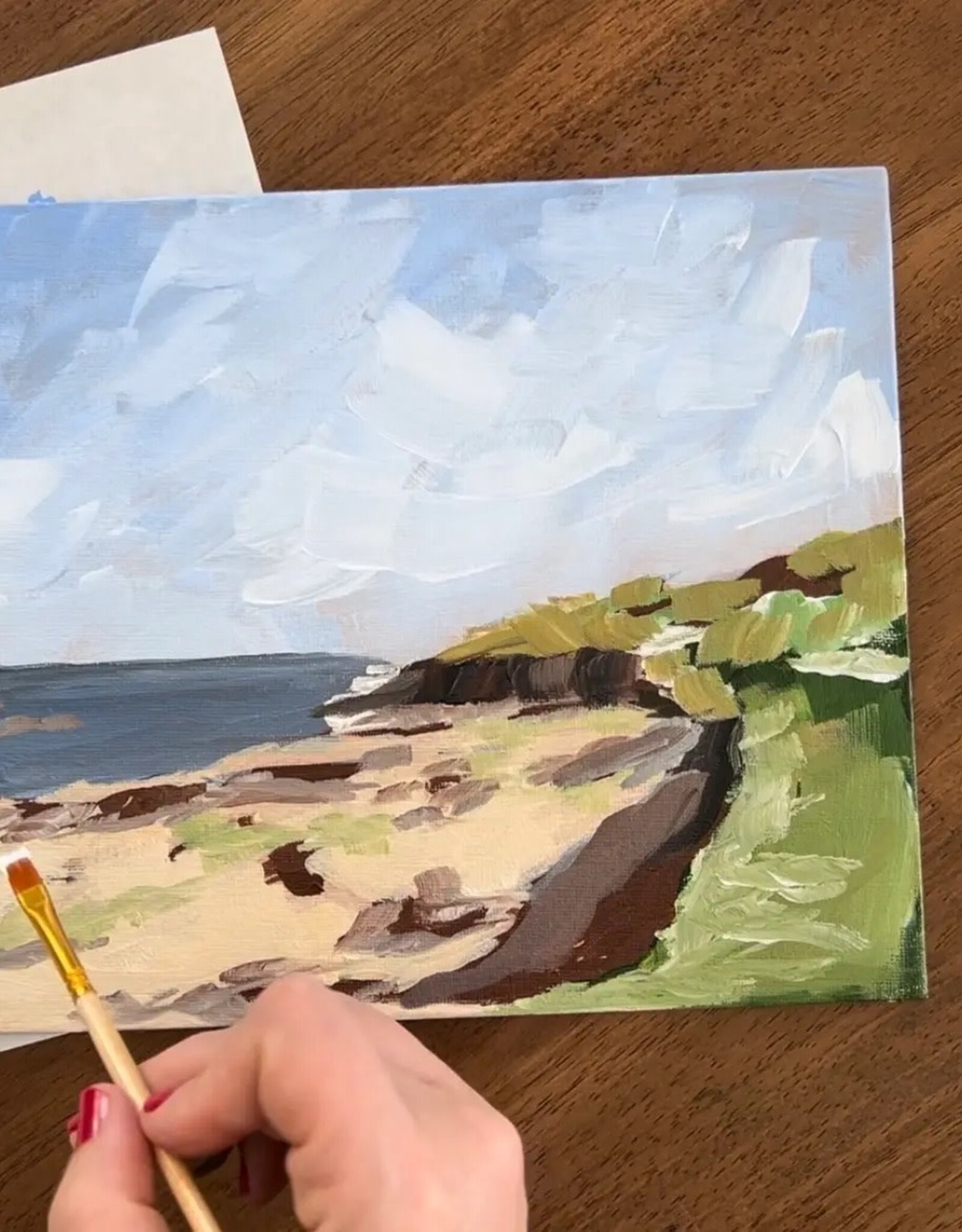 Crate & Paper Seashore Path Painting Kit, Impressionist Painting Kit