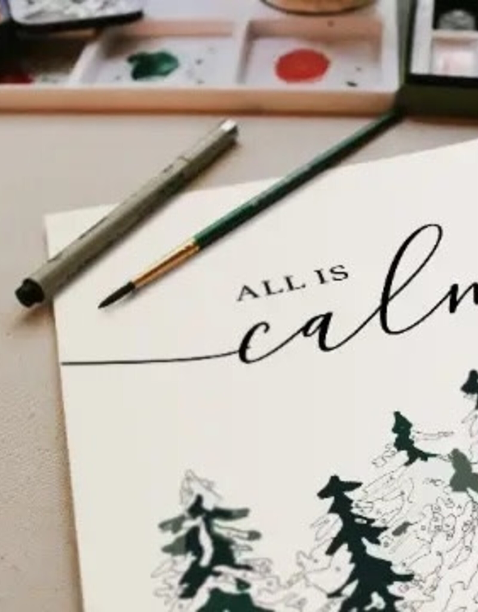 Crate & Paper Snowy Woods Paint-By-Numbers Kit
