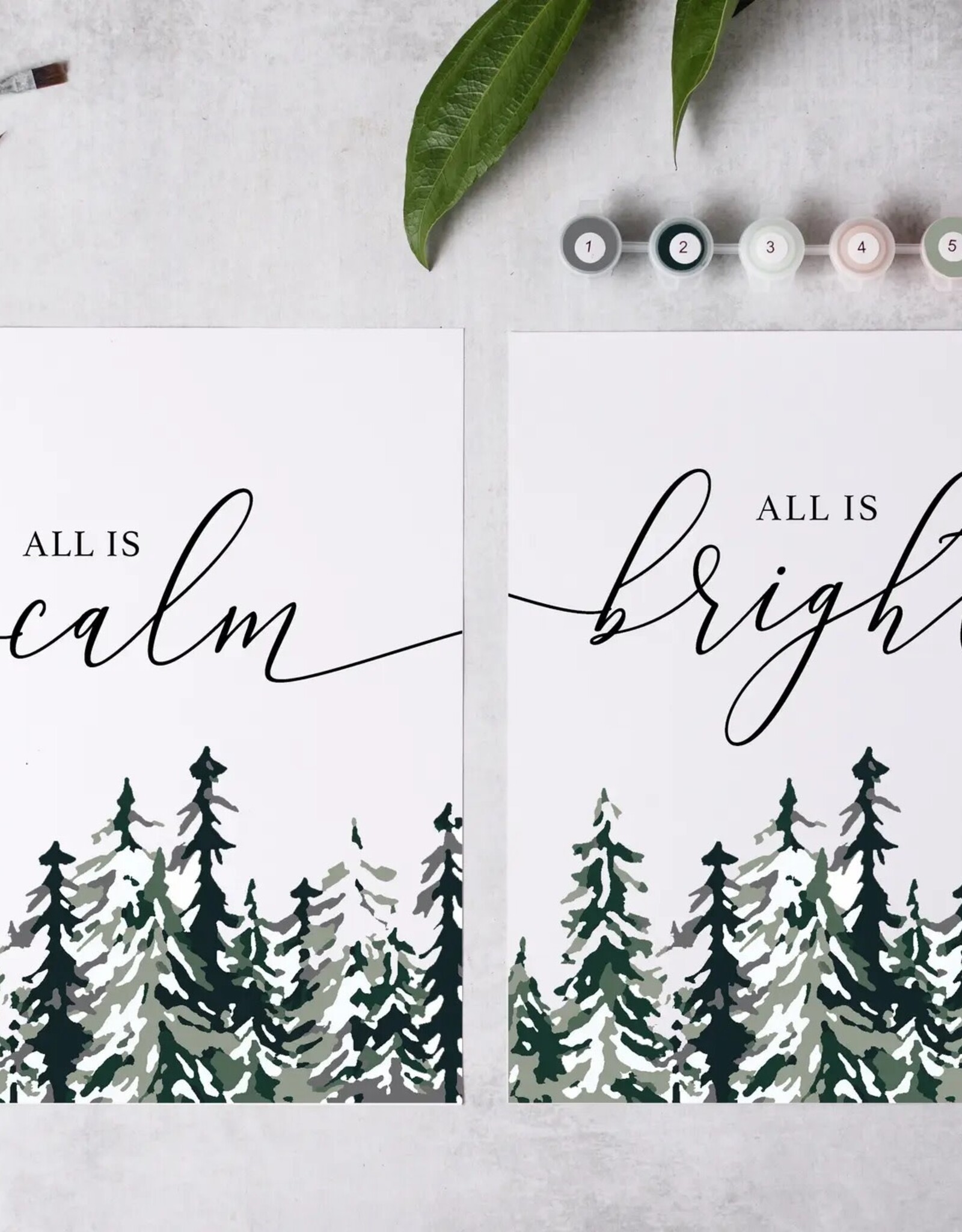 Crate & Paper Snowy Woods Paint-By-Numbers Kit