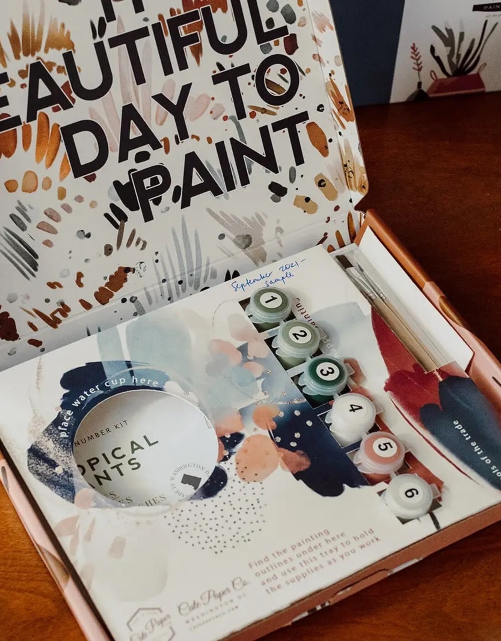 Crate & Paper Winter Greenery Paint-By-Numbers Kit