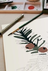 Crate & Paper Winter Greenery Paint-By-Numbers Kit