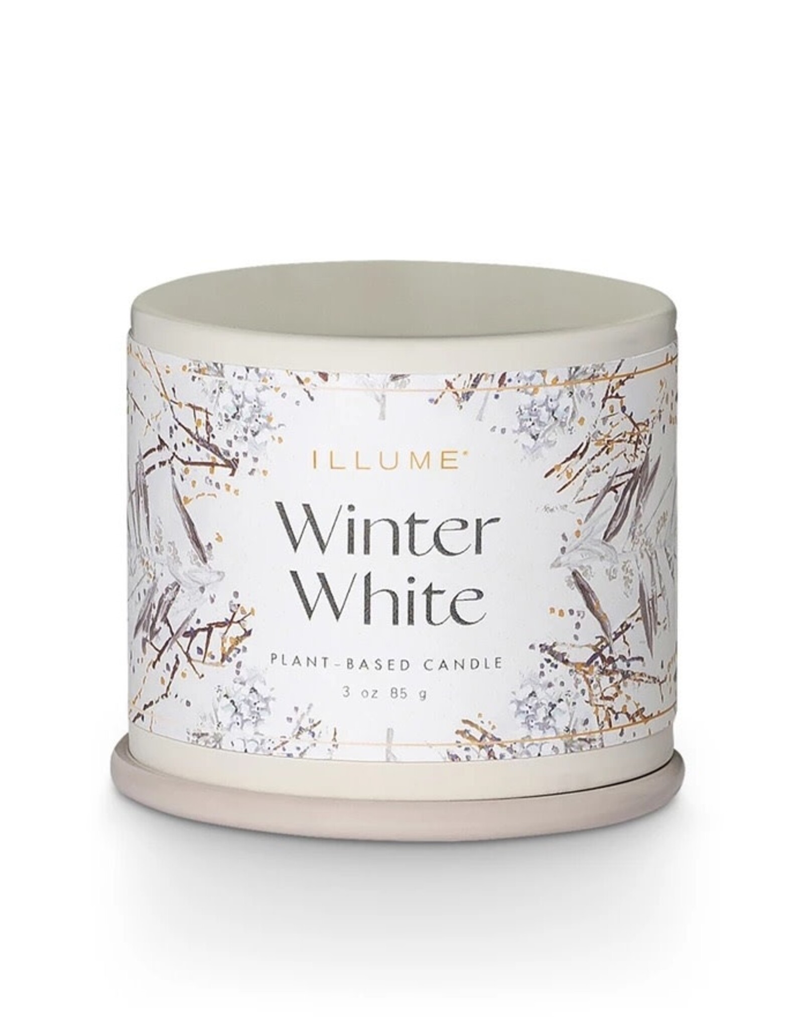 Illume Winter White Demi Vanity Tin Candle