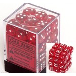 Red Translucent 12mm D6 Block (36)