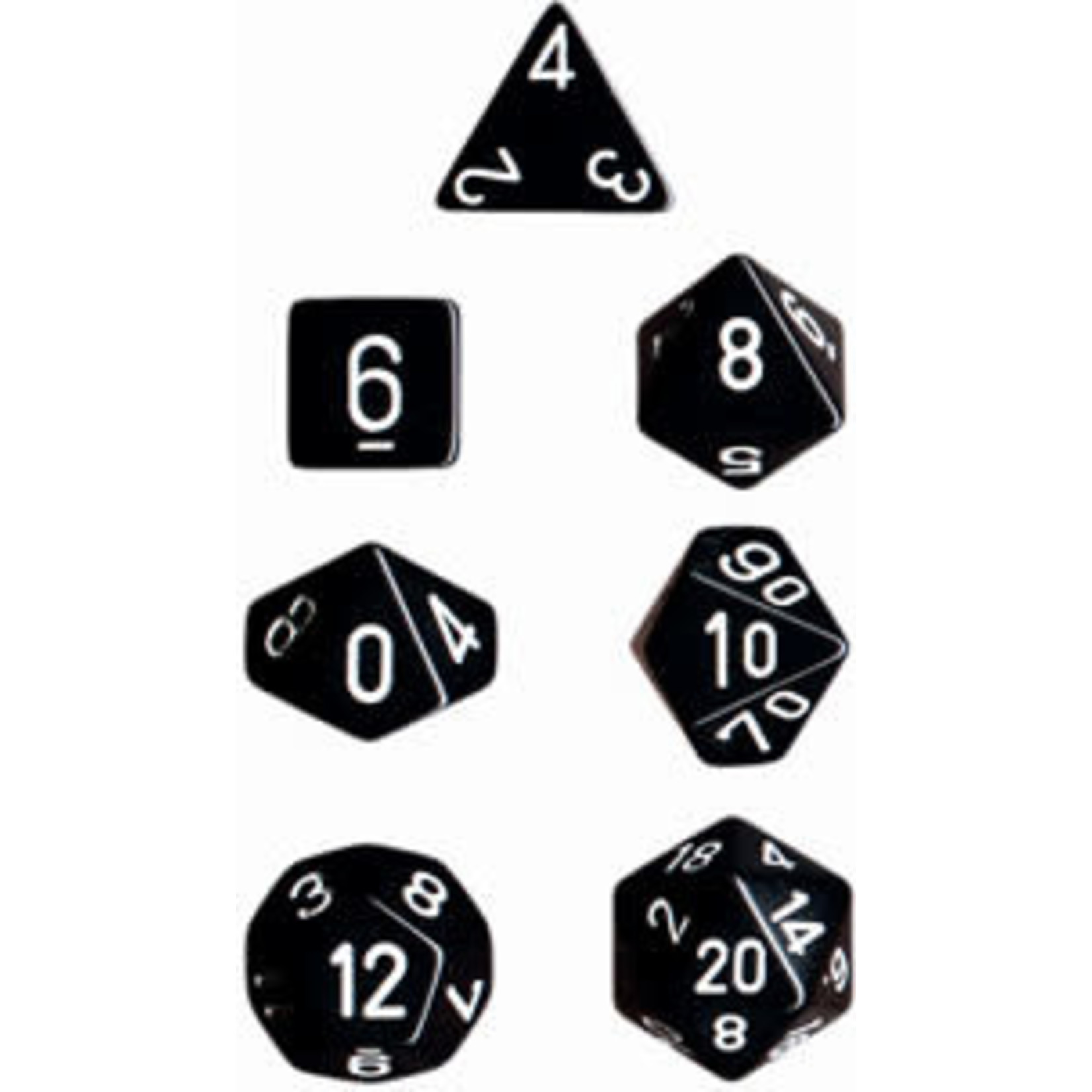 Black Opaque Dice Set