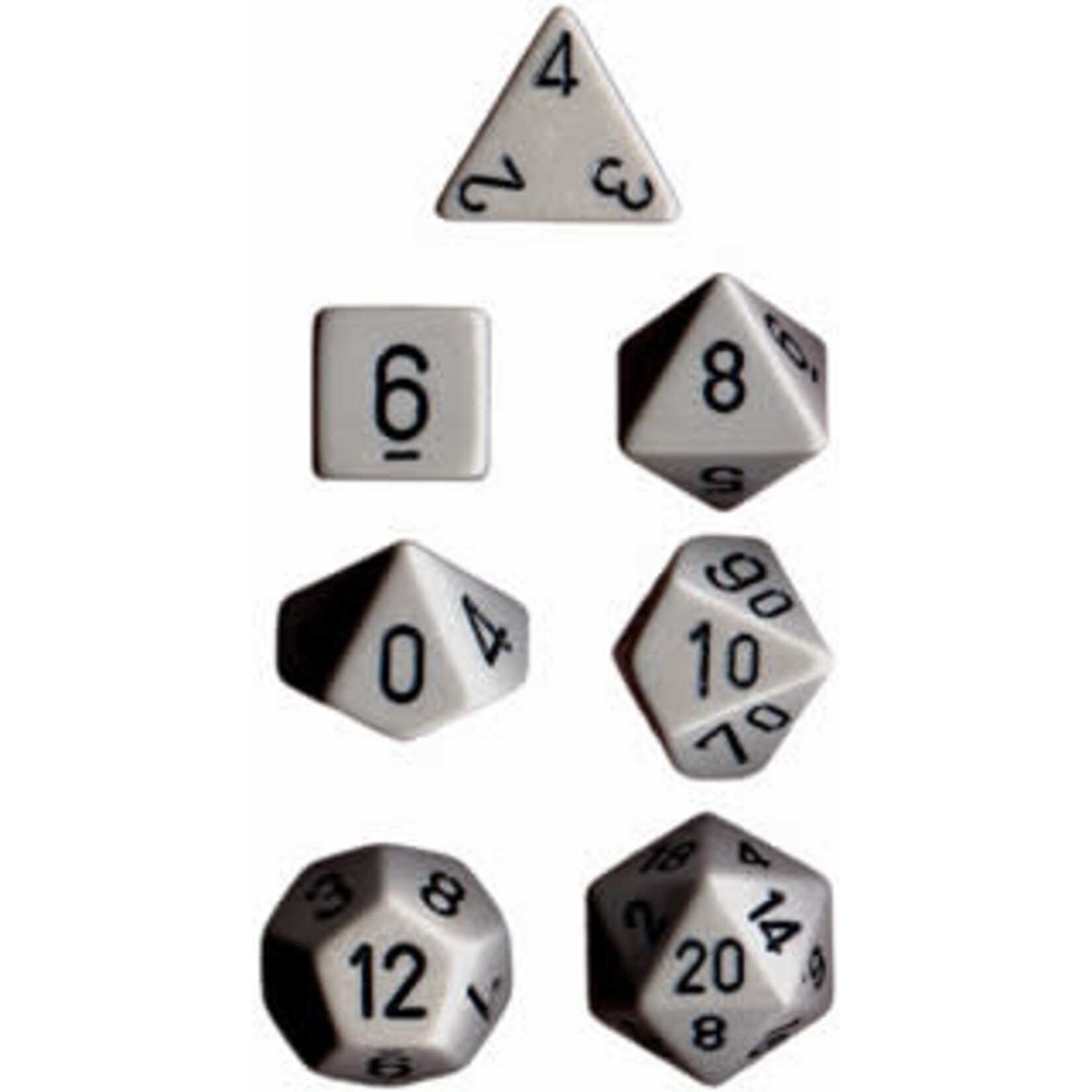 Grey Opaque Dice Set
