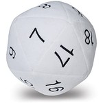 Jumbo D20 Plush Dice White