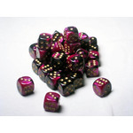 Black Purple Gold Gemini 12mm D6 Block (36)