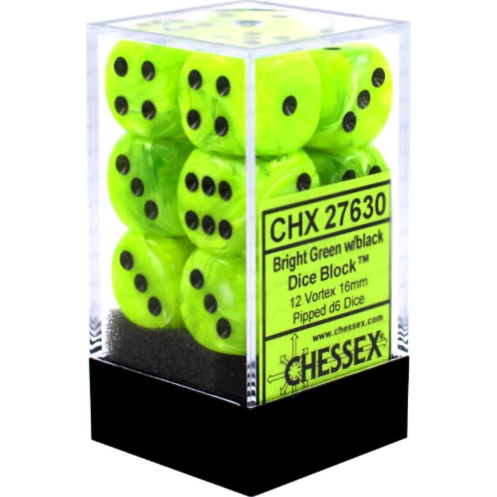 Bright Green Vortex 16mm D6 Block (12)
