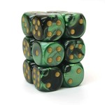 Black & Green Gold Gemini 16mm D6 Block (12)