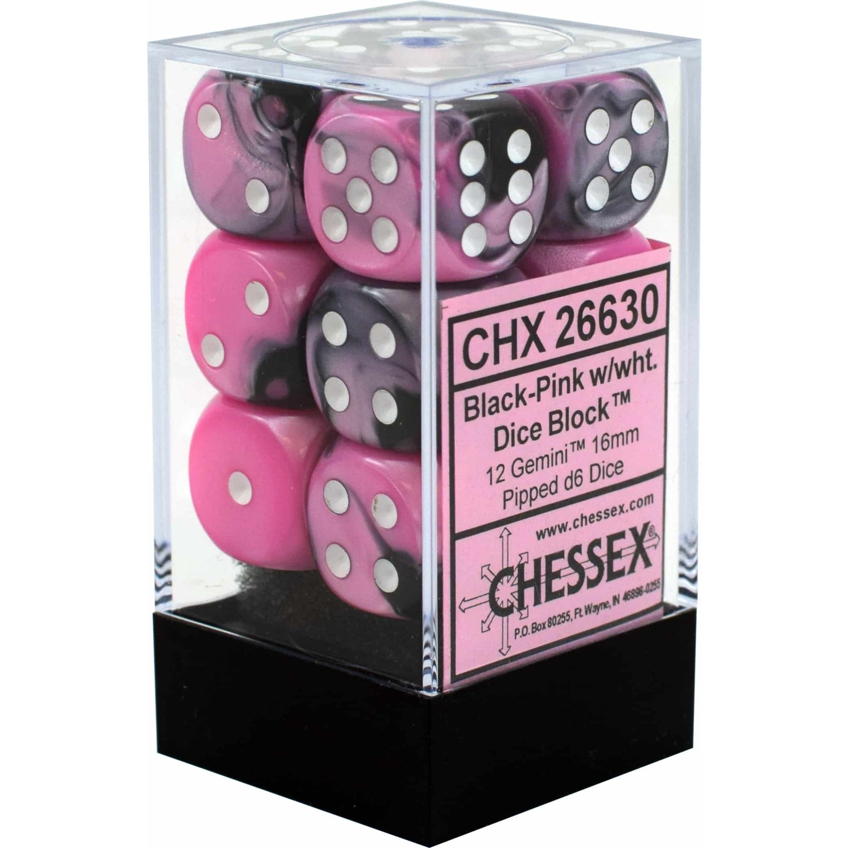 Black Pink Gemini 16mm D6 Block (12)