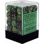 Black Green Gold Gemini 12mm D6 Block (36)