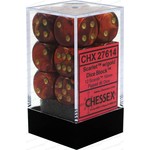 Scarlet Gold Scarab 16mm D6 Block (12)