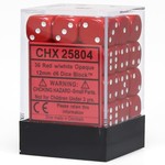 Red Opaque 12mm D6 Block (36)