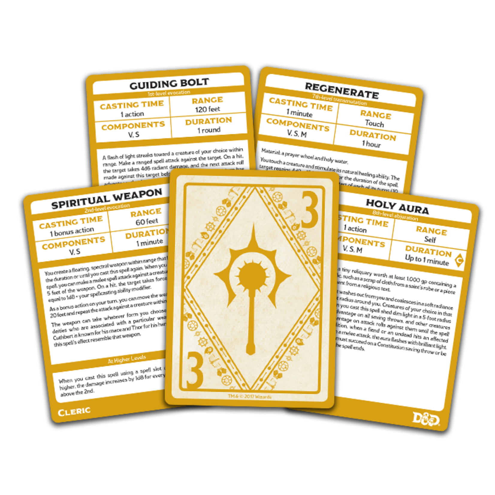 Gale Force Nine D&D Spellbook Cards Cleric