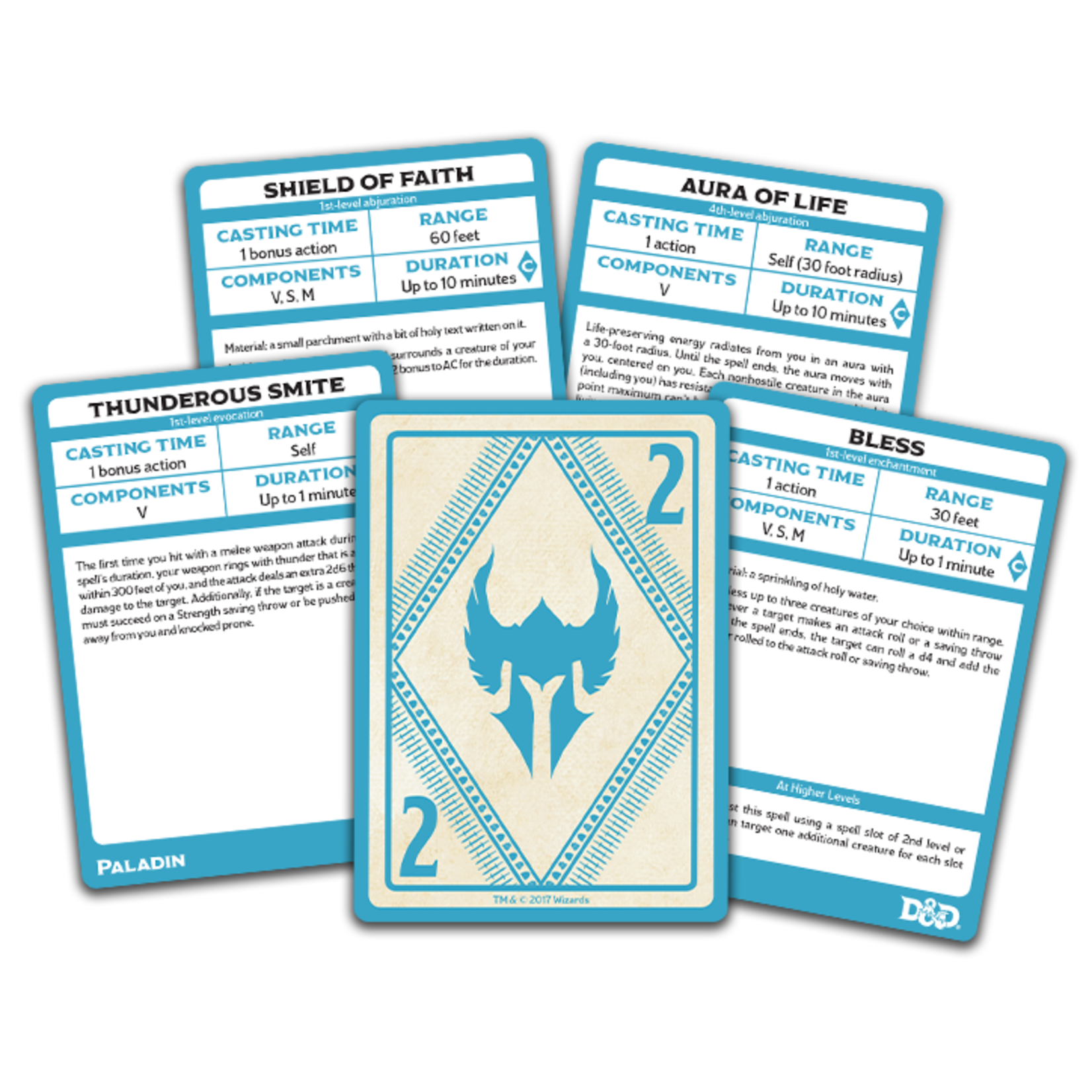 Gale Force Nine D&D Spellbook Cards Paladin