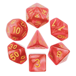 Goblin Dice Red Pearl with Gold Dice Set