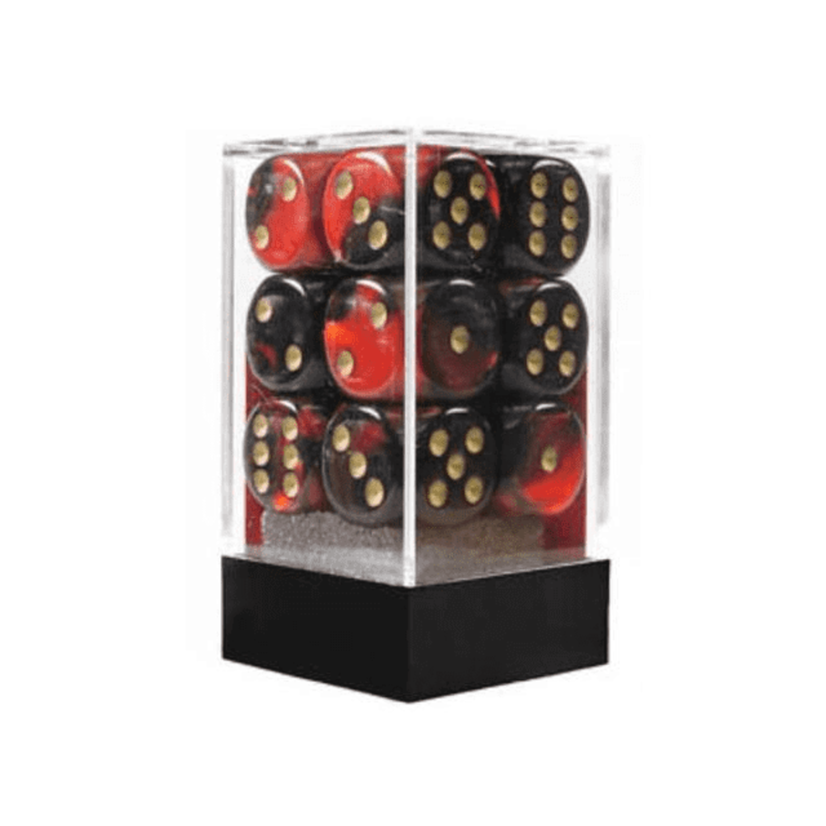 Black Red Gold Gemini 16mm D6 Block (12)