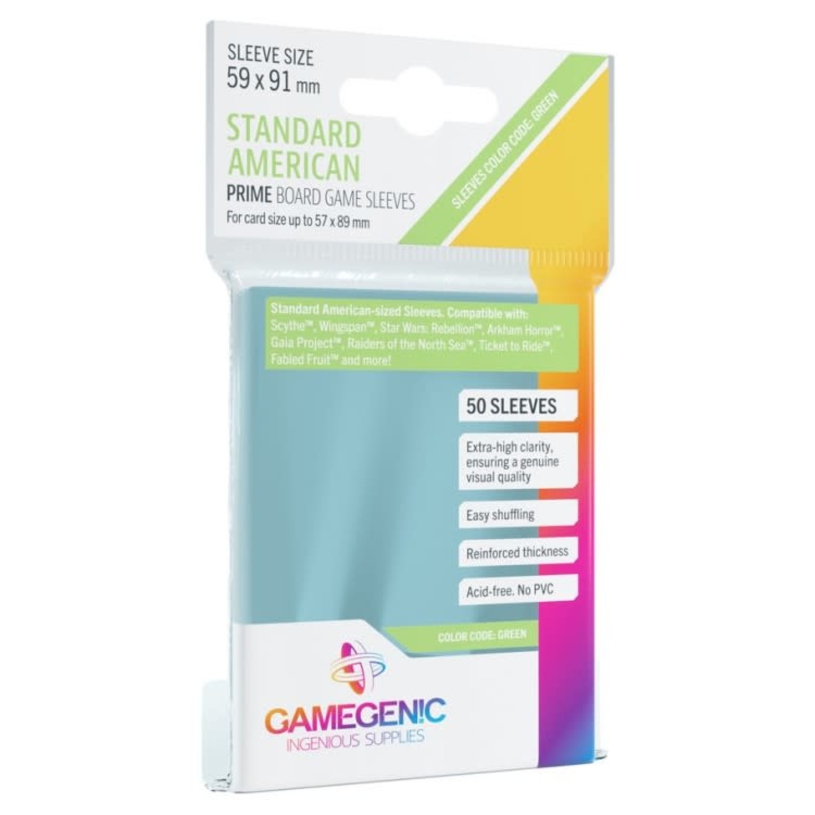 Gamegenic Prime Standard American Sleeves 59 x 91 mm