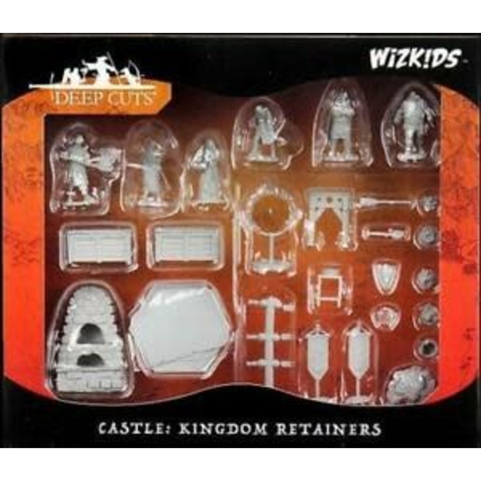 WizKids Deep Cuts Unpainted Miniatures: W12 Castle - Kingdom Retainers