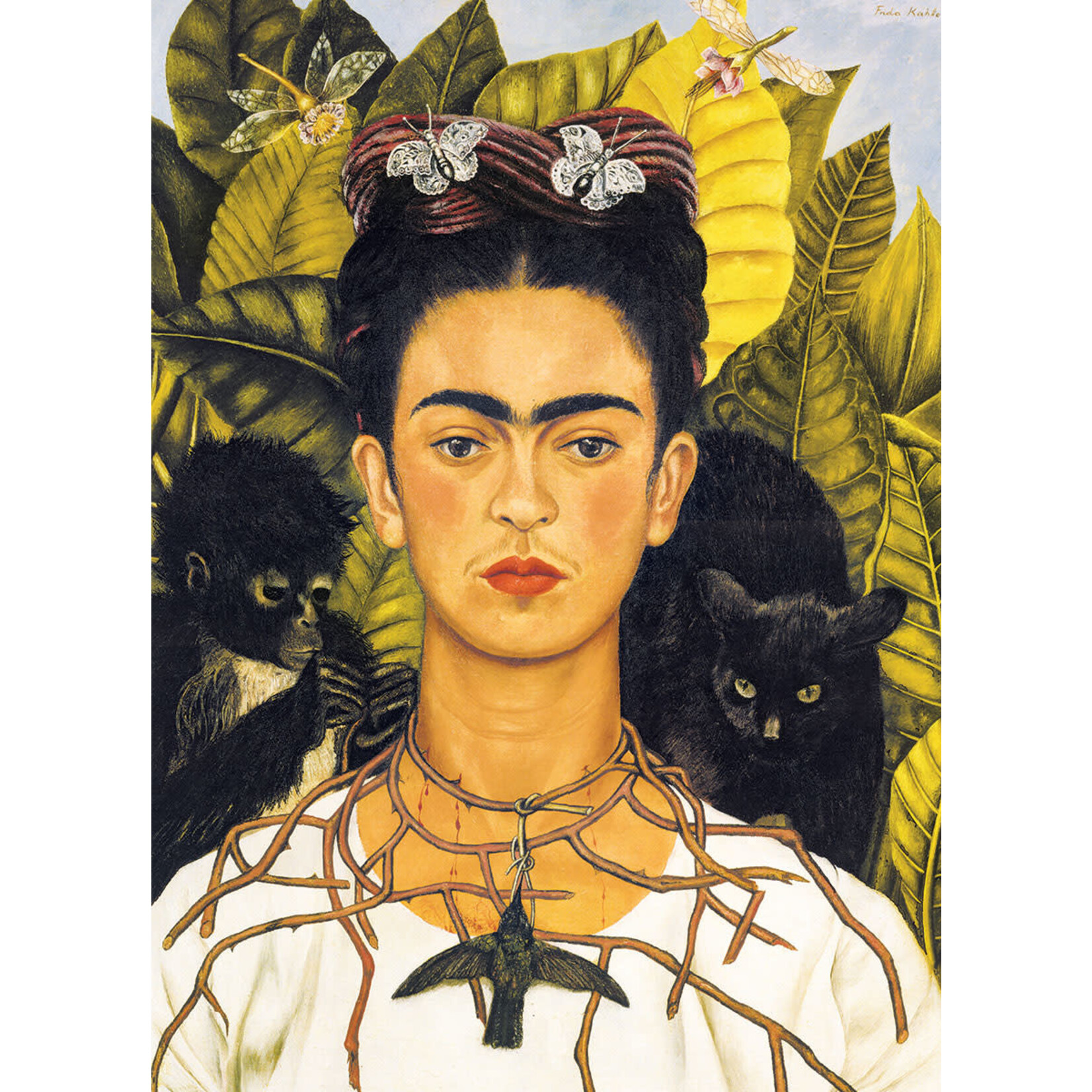 Eurographics Self Portrait With Thorn Necklace and Hummingbird - Kahlo