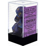 Purple Gold Lustrous Dice Set