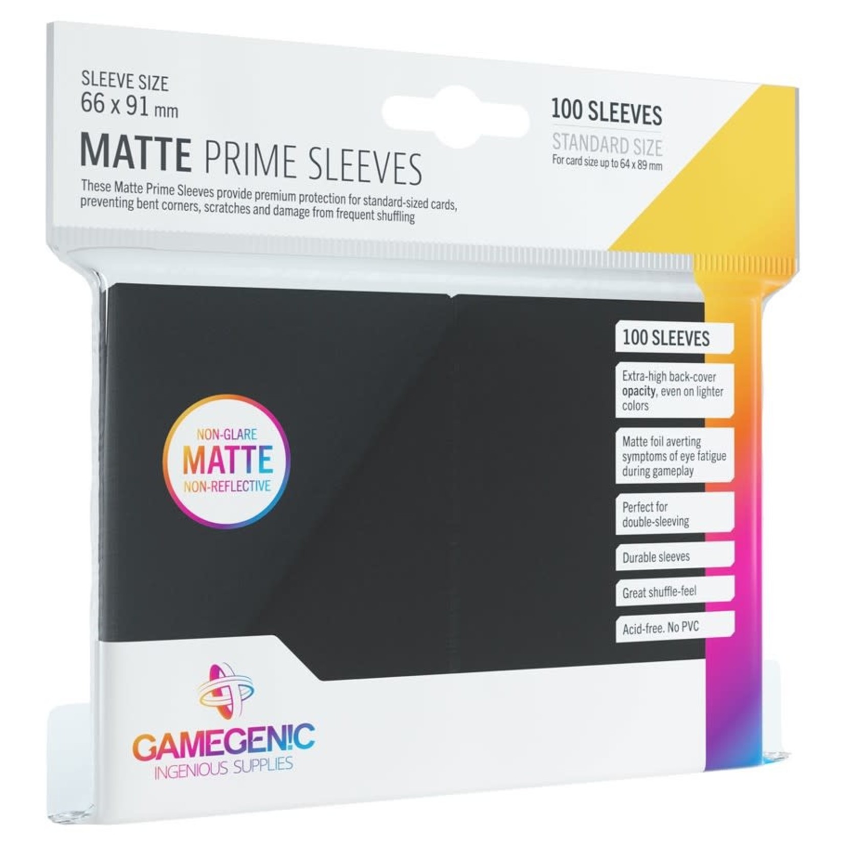 gamegenic Matte Prime Sleeves Black