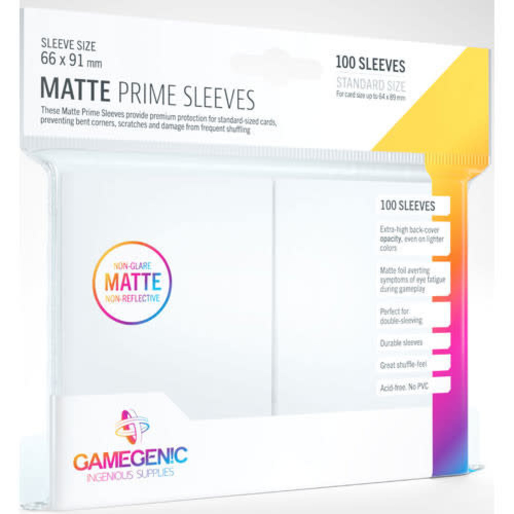 gamegenic Matte Prime Sleeves White