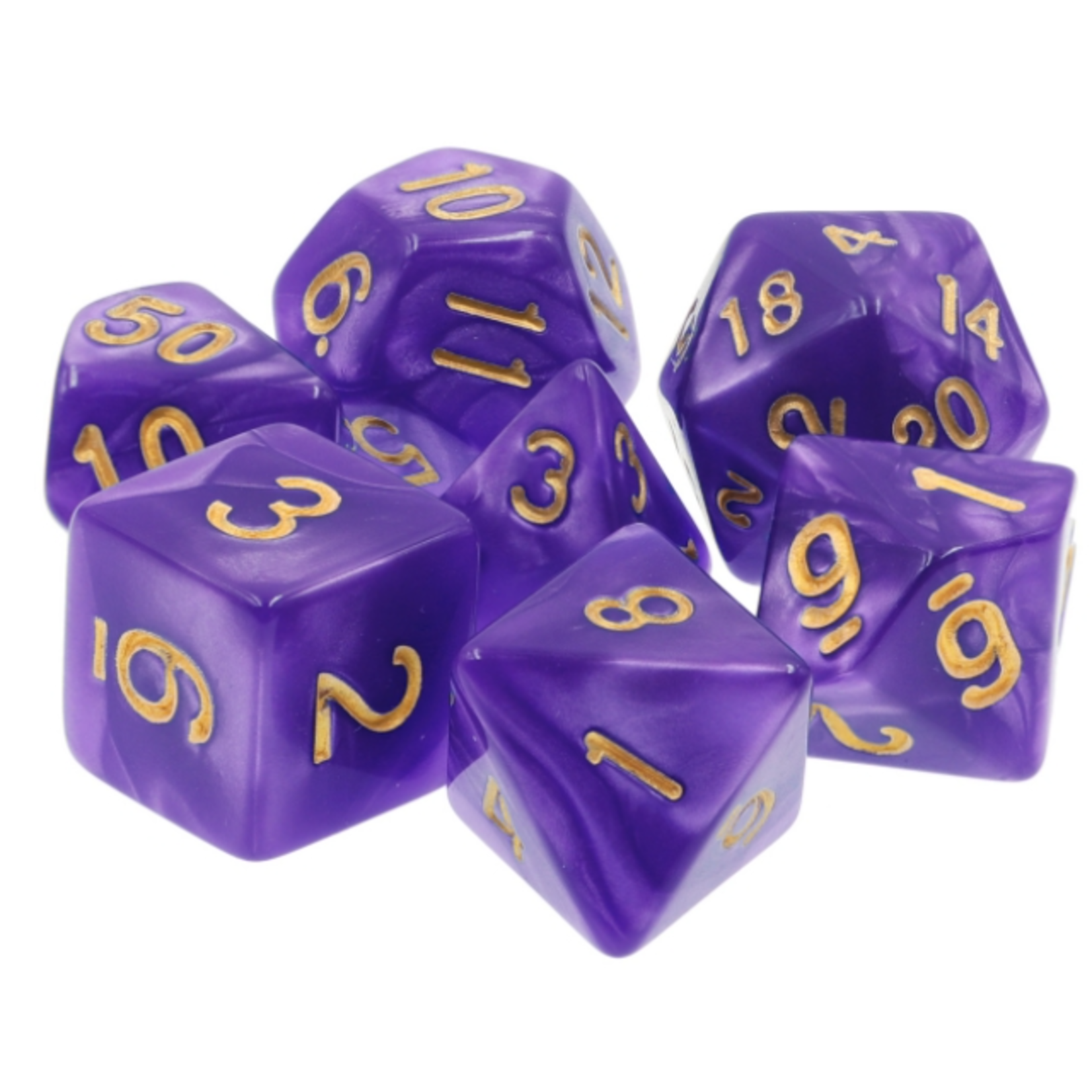 Goblin Dice Purple Pearl with Gold Dice Set
