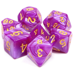 Goblin Dice Magenta Pearl with Gold Dice Set