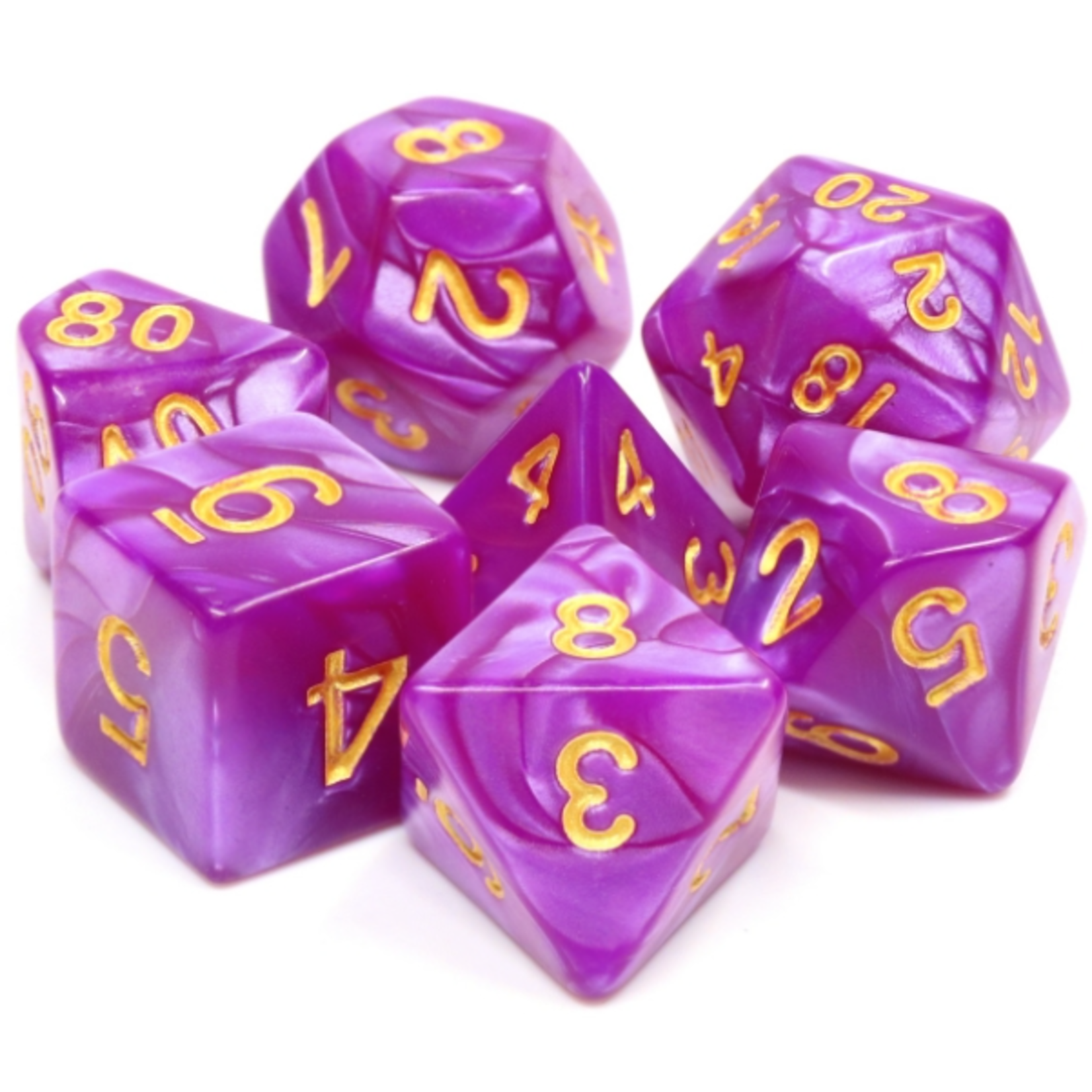 Goblin Dice Magenta Pearl with Gold Dice Set