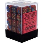 Blue Red Gold Gemini 12mm D6 Block (36)